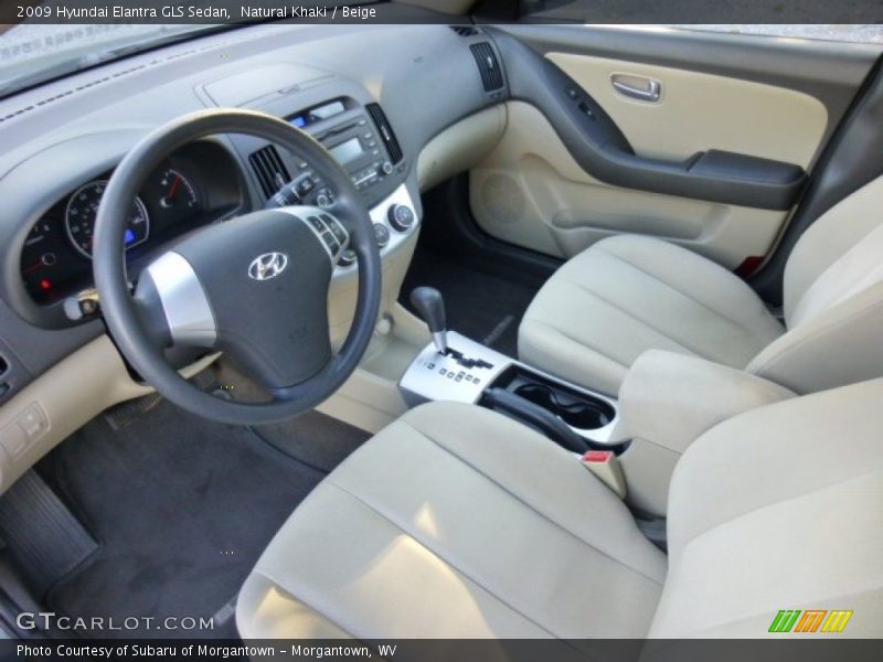 Natural Khaki / Beige 2009 Hyundai Elantra GLS Sedan