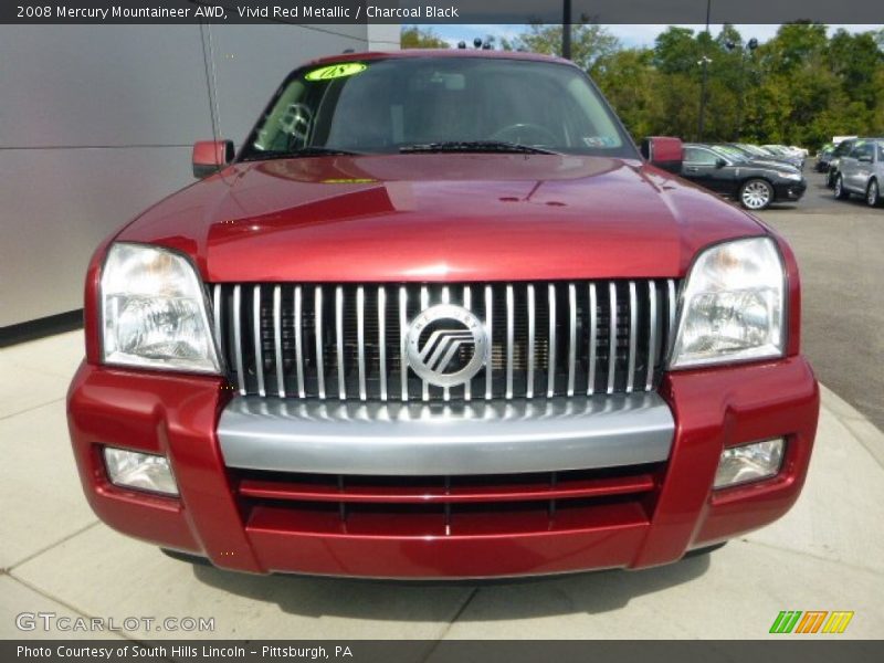 Vivid Red Metallic / Charcoal Black 2008 Mercury Mountaineer AWD