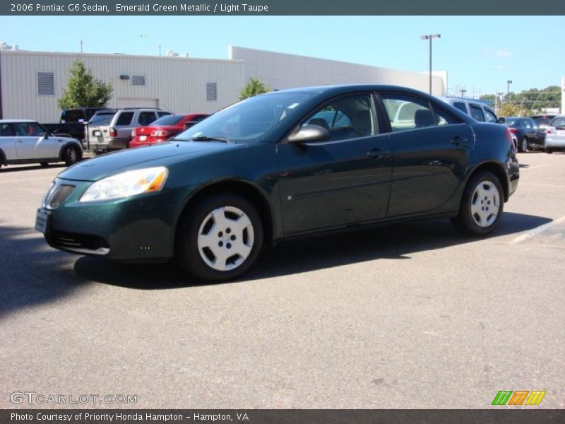 Emerald Green Metallic / Light Taupe 2006 Pontiac G6 Sedan