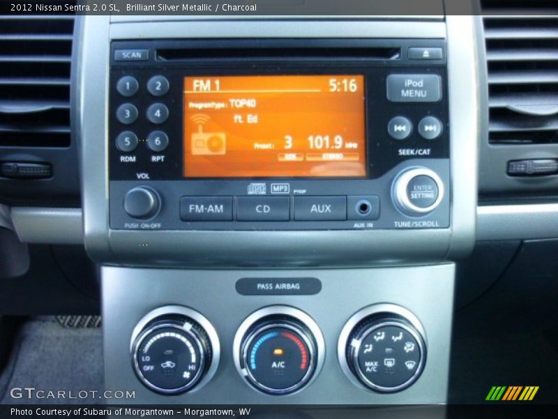 Brilliant Silver Metallic / Charcoal 2012 Nissan Sentra 2.0 SL