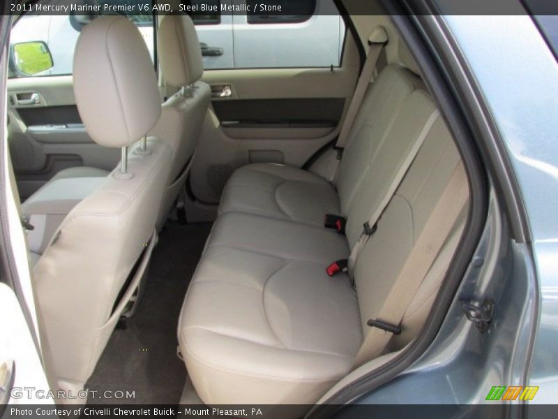 Steel Blue Metallic / Stone 2011 Mercury Mariner Premier V6 AWD