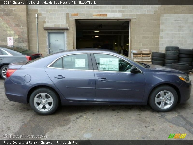 Atlantis Blue Metallic / Jet Black/Titanium 2014 Chevrolet Malibu LS