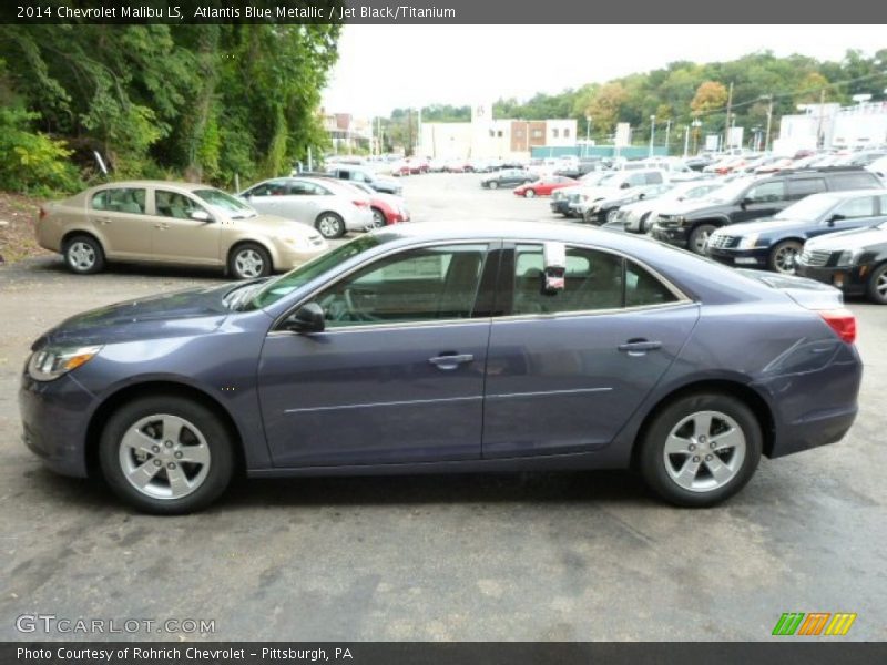Atlantis Blue Metallic / Jet Black/Titanium 2014 Chevrolet Malibu LS