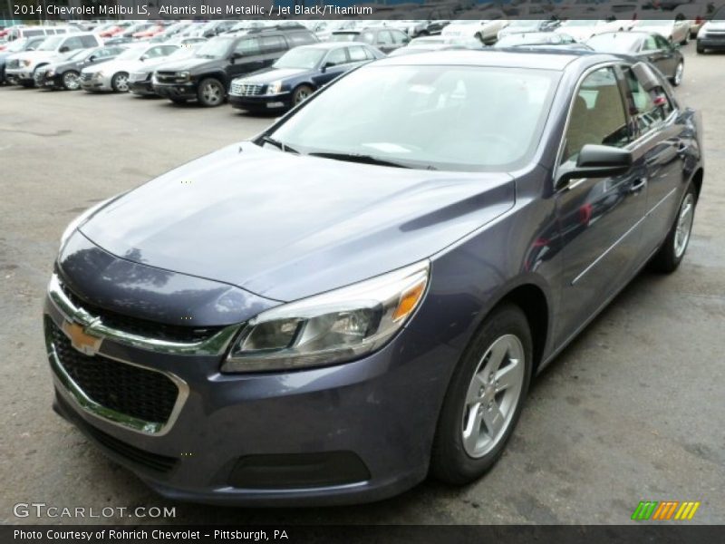 Atlantis Blue Metallic / Jet Black/Titanium 2014 Chevrolet Malibu LS