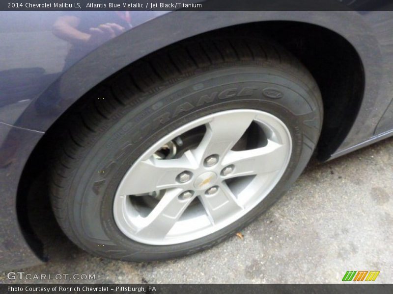 Atlantis Blue Metallic / Jet Black/Titanium 2014 Chevrolet Malibu LS