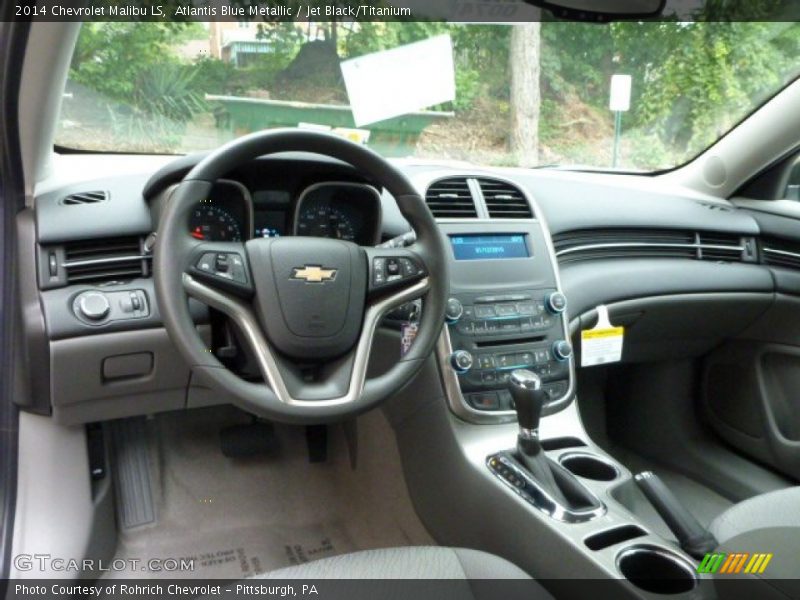 Atlantis Blue Metallic / Jet Black/Titanium 2014 Chevrolet Malibu LS