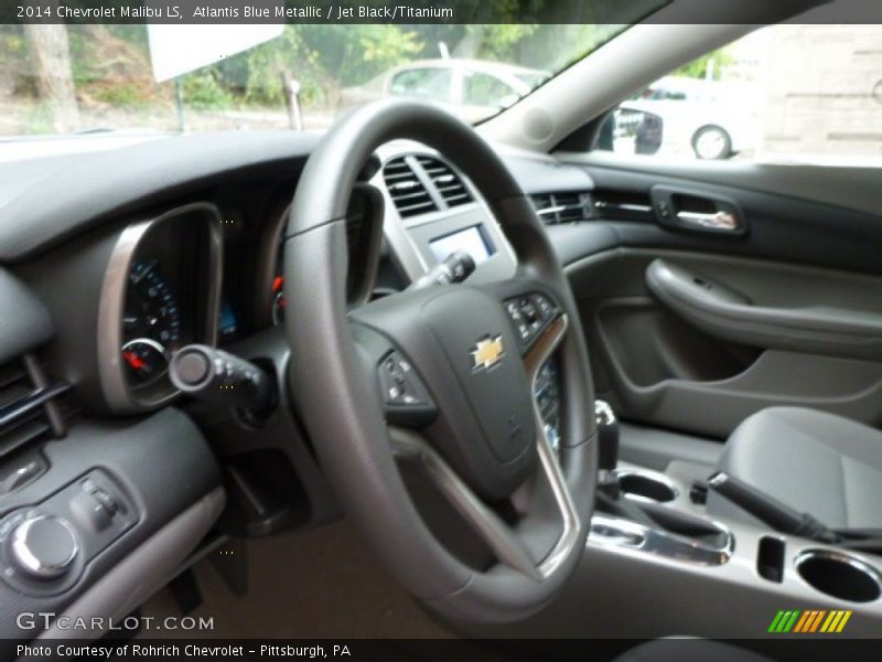 Atlantis Blue Metallic / Jet Black/Titanium 2014 Chevrolet Malibu LS