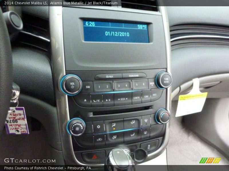 Atlantis Blue Metallic / Jet Black/Titanium 2014 Chevrolet Malibu LS