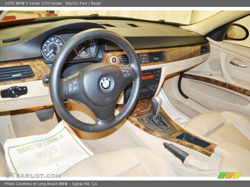 Electric Red / Beige 2006 BMW 3 Series 330i Sedan