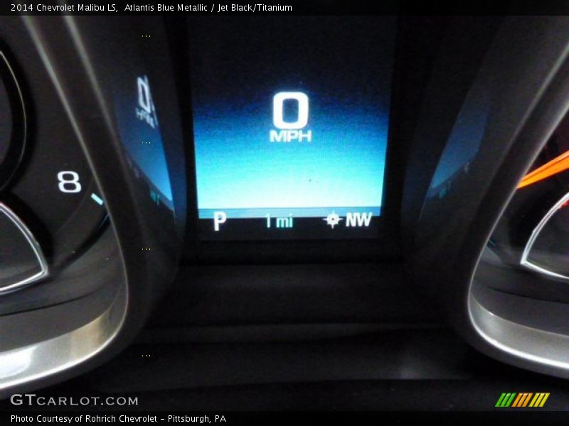 Atlantis Blue Metallic / Jet Black/Titanium 2014 Chevrolet Malibu LS