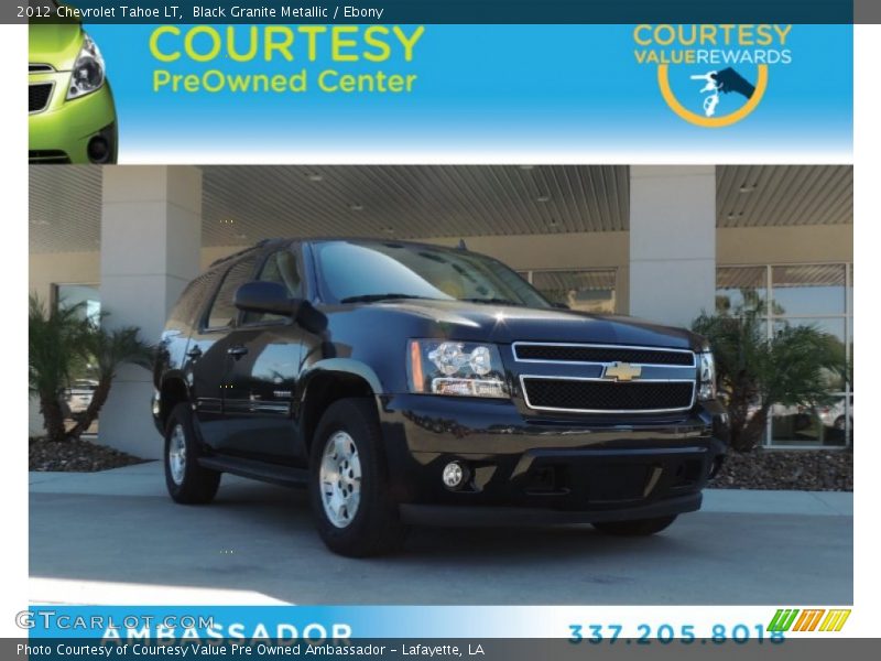 Black Granite Metallic / Ebony 2012 Chevrolet Tahoe LT