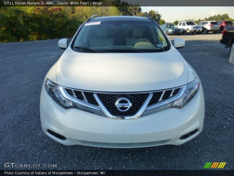 Glacier White Pearl / Beige 2011 Nissan Murano SL AWD