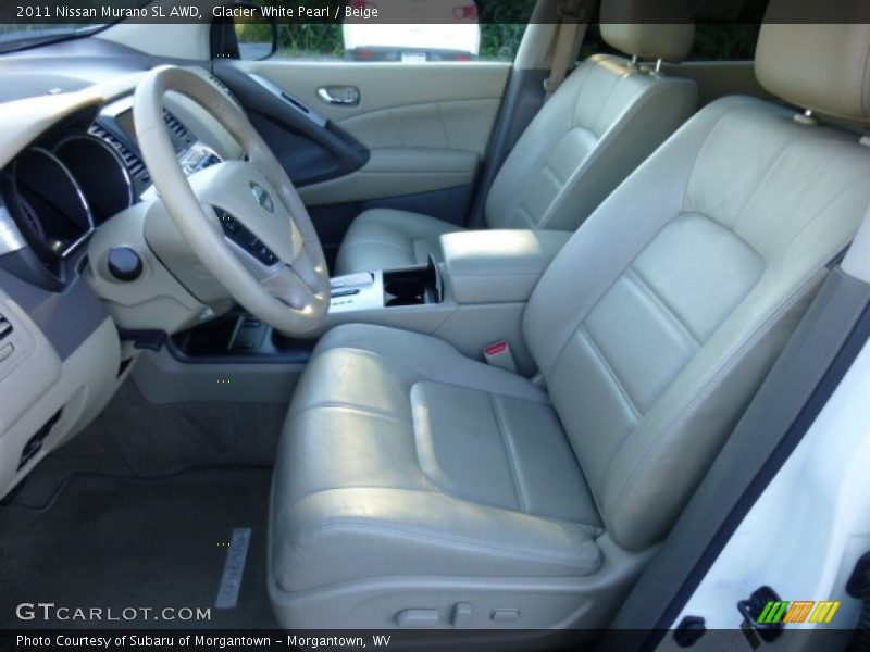 Glacier White Pearl / Beige 2011 Nissan Murano SL AWD