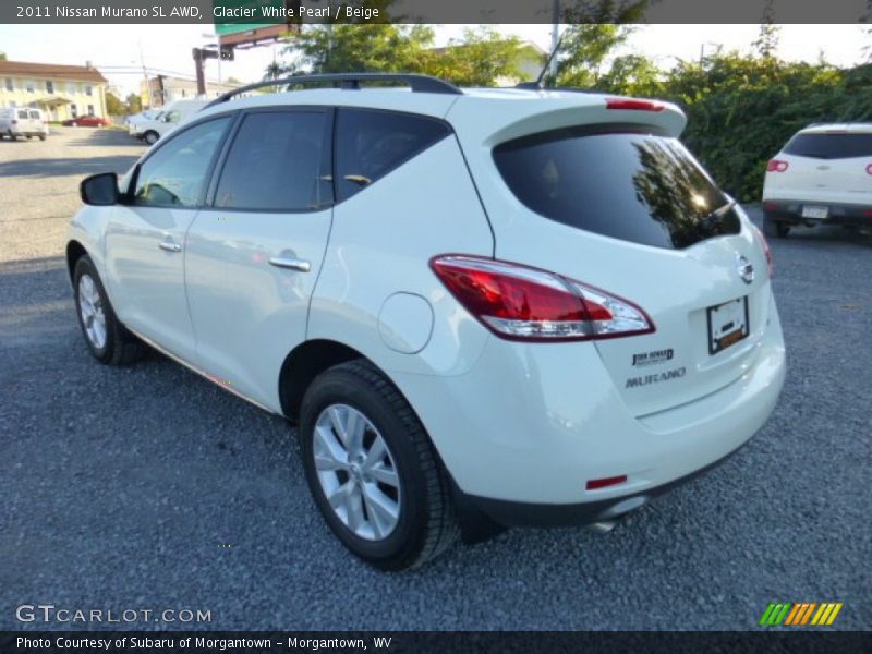 Glacier White Pearl / Beige 2011 Nissan Murano SL AWD
