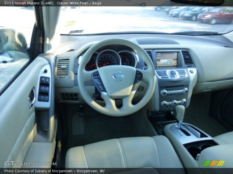 Glacier White Pearl / Beige 2011 Nissan Murano SL AWD