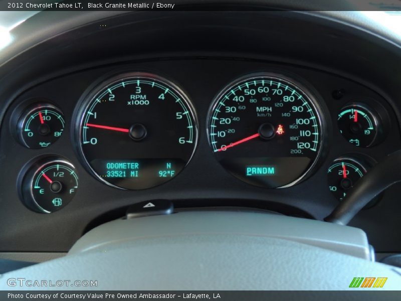 Black Granite Metallic / Ebony 2012 Chevrolet Tahoe LT