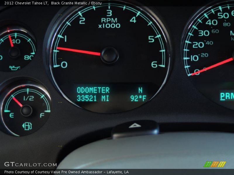 Black Granite Metallic / Ebony 2012 Chevrolet Tahoe LT