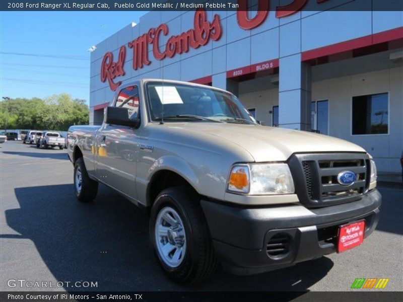 Pueblo Gold Metallic / Medium Pebble Tan 2008 Ford Ranger XL Regular Cab