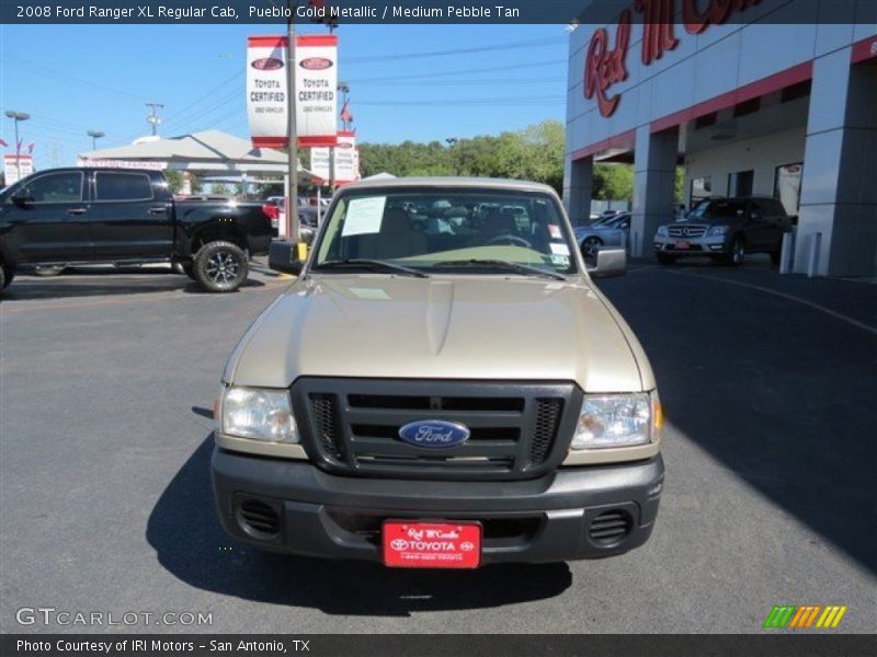 Pueblo Gold Metallic / Medium Pebble Tan 2008 Ford Ranger XL Regular Cab