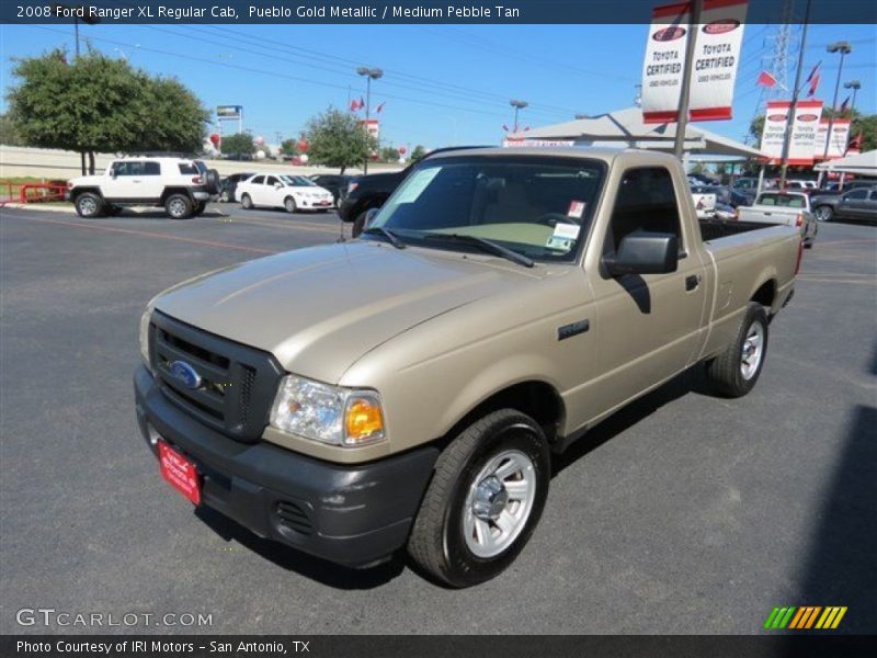 Pueblo Gold Metallic / Medium Pebble Tan 2008 Ford Ranger XL Regular Cab