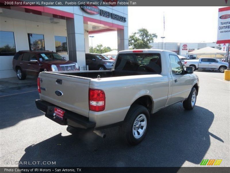 Pueblo Gold Metallic / Medium Pebble Tan 2008 Ford Ranger XL Regular Cab