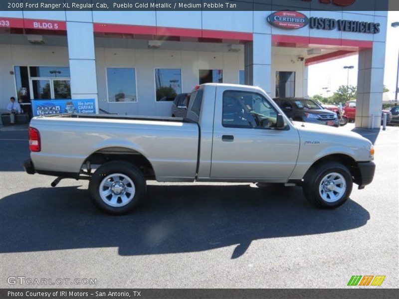 Pueblo Gold Metallic / Medium Pebble Tan 2008 Ford Ranger XL Regular Cab