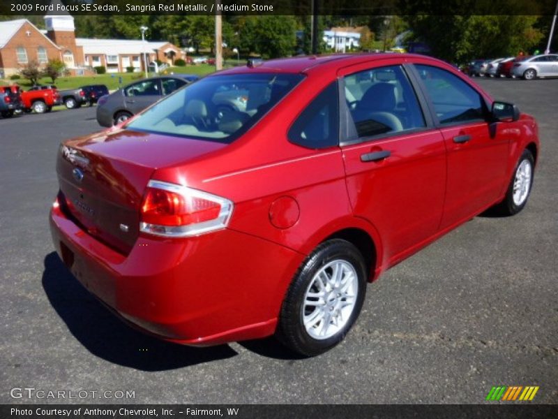 Sangria Red Metallic / Medium Stone 2009 Ford Focus SE Sedan