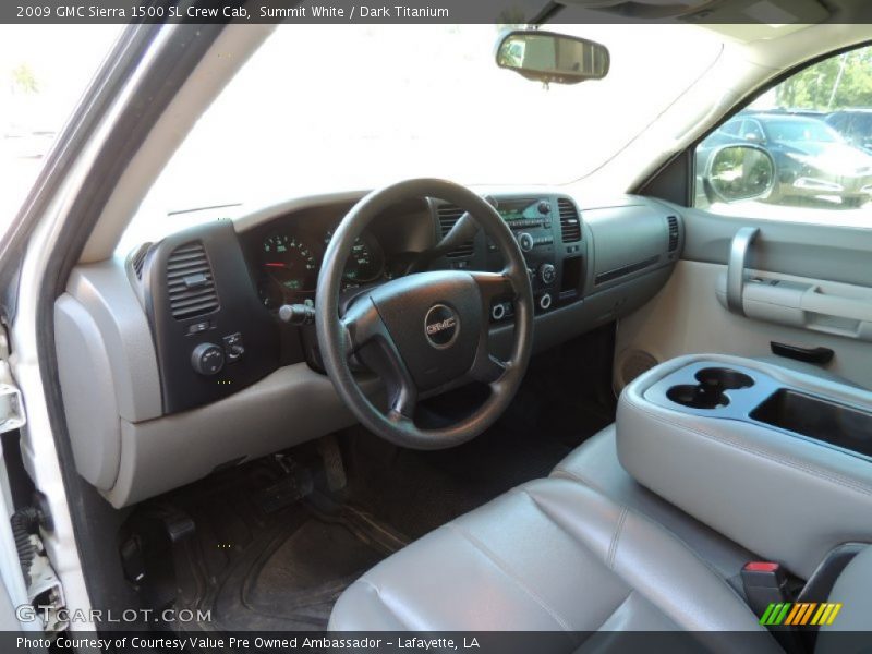 Summit White / Dark Titanium 2009 GMC Sierra 1500 SL Crew Cab