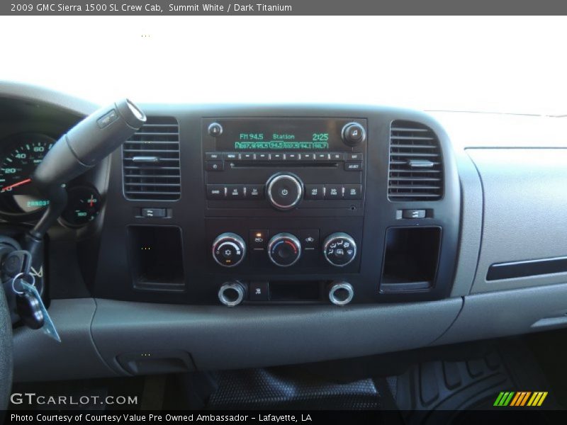Summit White / Dark Titanium 2009 GMC Sierra 1500 SL Crew Cab