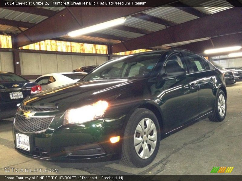 Rainforest Green Metallic / Jet Black/Medium Titanium 2014 Chevrolet Cruze LS