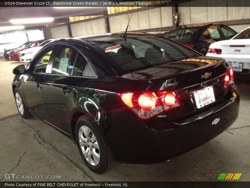 Rainforest Green Metallic / Jet Black/Medium Titanium 2014 Chevrolet Cruze LS