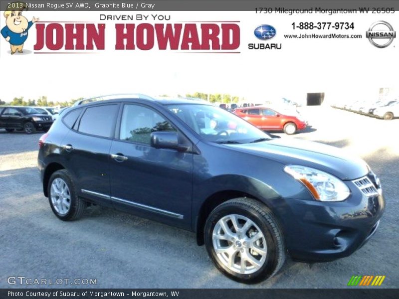 Graphite Blue / Gray 2013 Nissan Rogue SV AWD