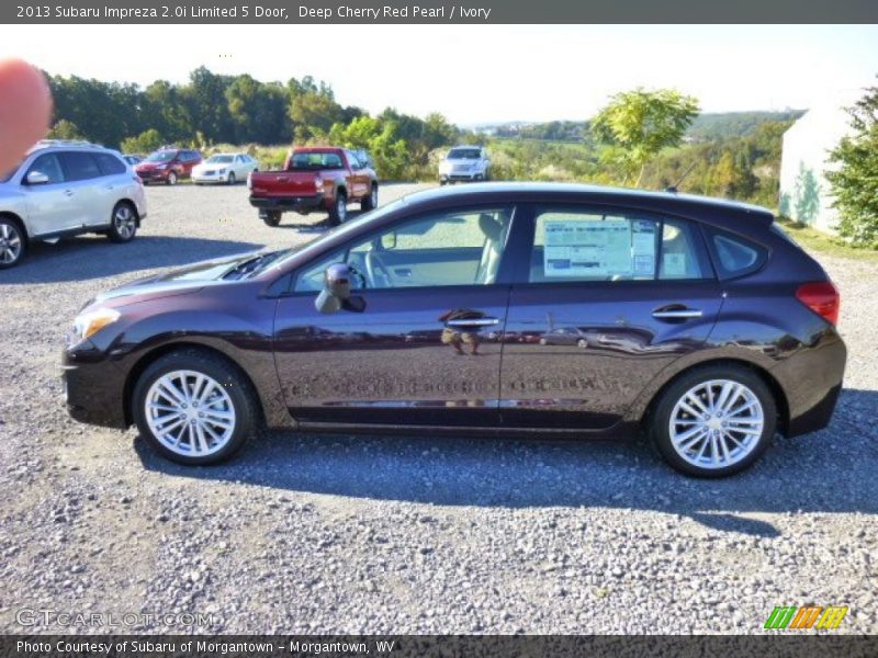 Deep Cherry Red Pearl / Ivory 2013 Subaru Impreza 2.0i Limited 5 Door