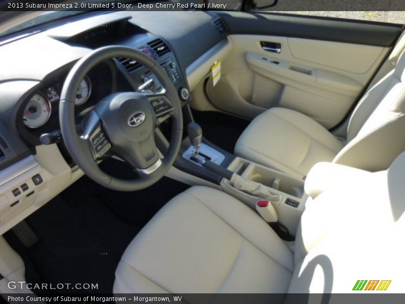 Deep Cherry Red Pearl / Ivory 2013 Subaru Impreza 2.0i Limited 5 Door