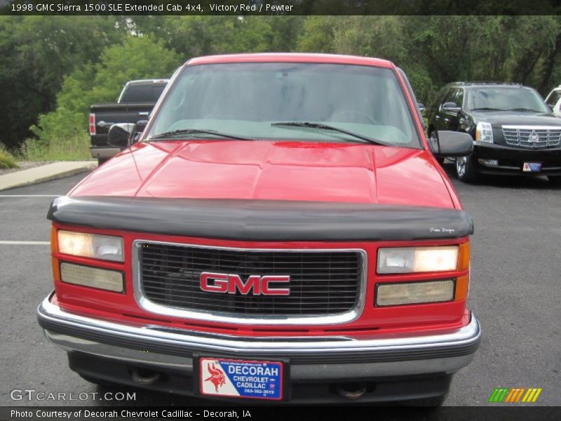 Victory Red / Pewter 1998 GMC Sierra 1500 SLE Extended Cab 4x4