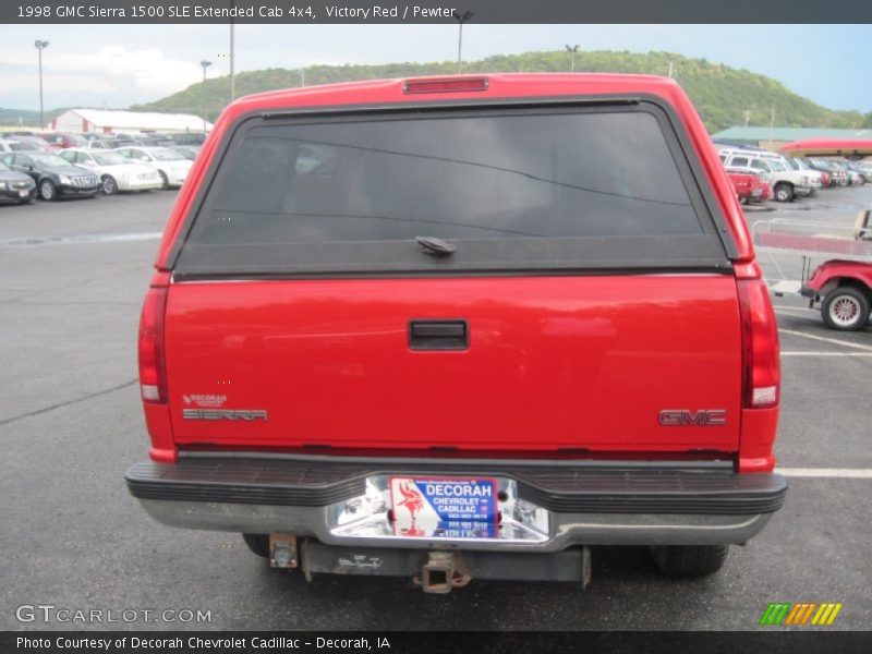 Victory Red / Pewter 1998 GMC Sierra 1500 SLE Extended Cab 4x4