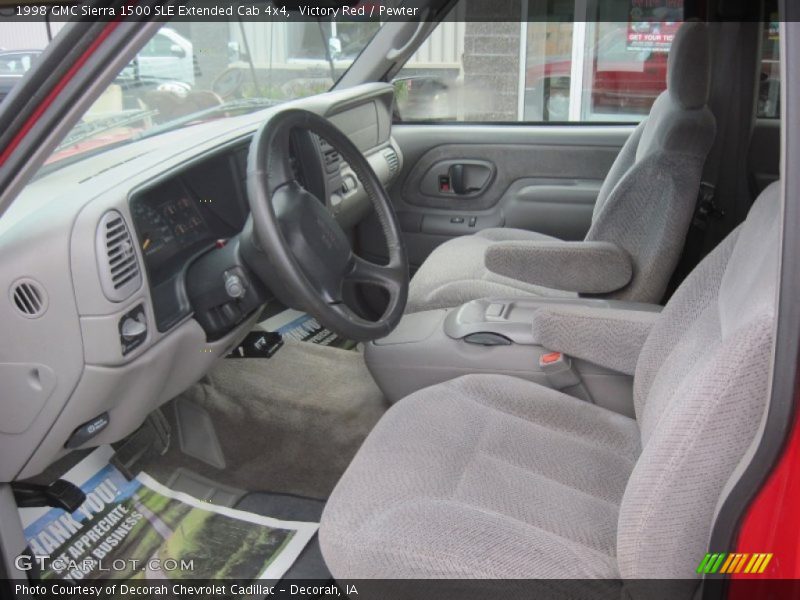 Victory Red / Pewter 1998 GMC Sierra 1500 SLE Extended Cab 4x4