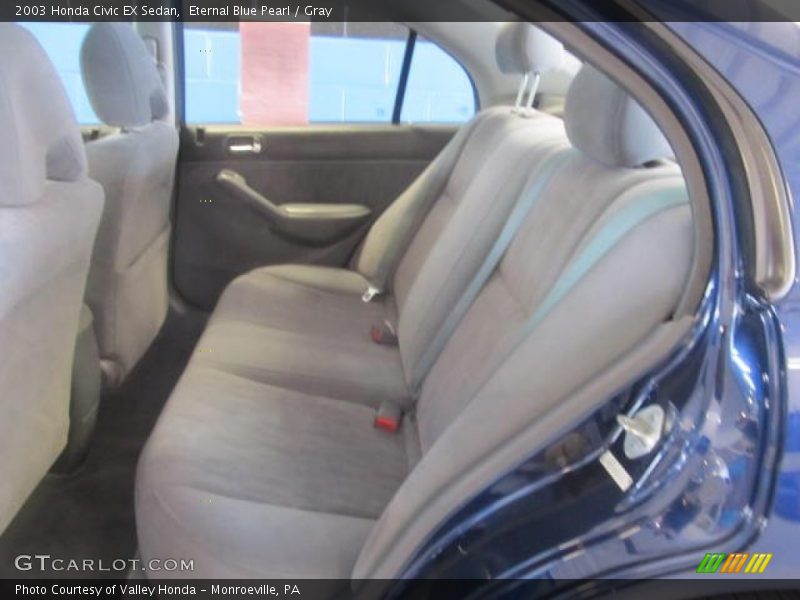 Eternal Blue Pearl / Gray 2003 Honda Civic EX Sedan