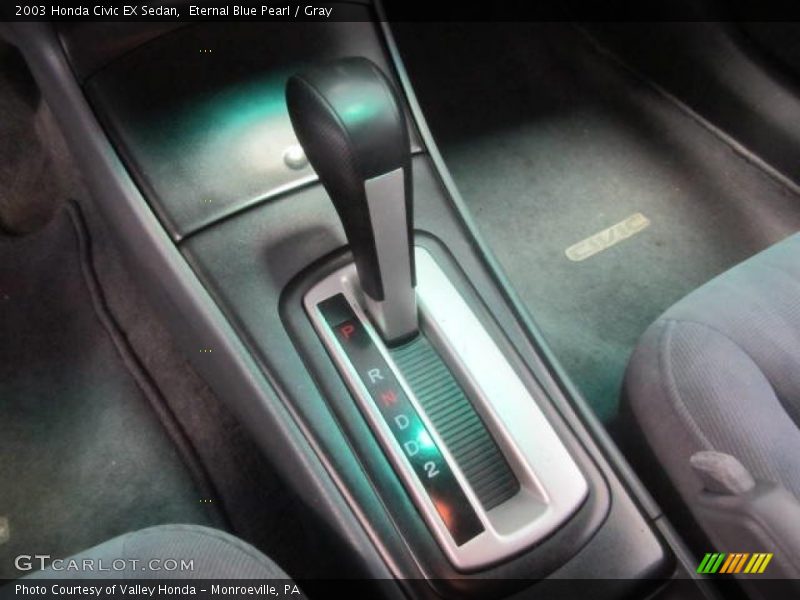 Eternal Blue Pearl / Gray 2003 Honda Civic EX Sedan