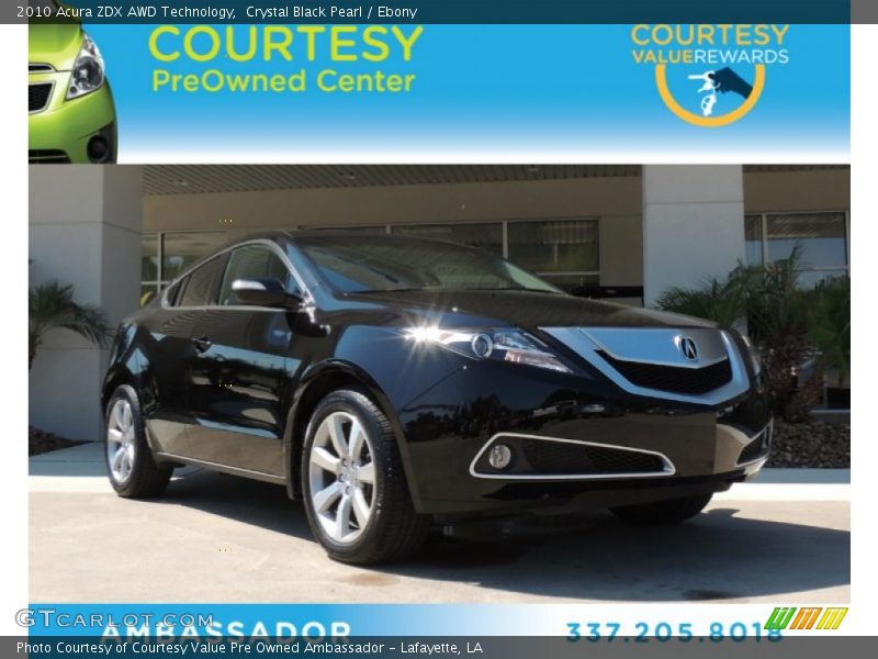 Crystal Black Pearl / Ebony 2010 Acura ZDX AWD Technology