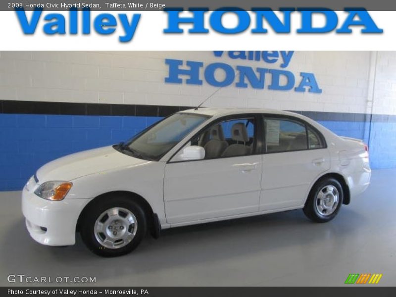 Taffeta White / Beige 2003 Honda Civic Hybrid Sedan