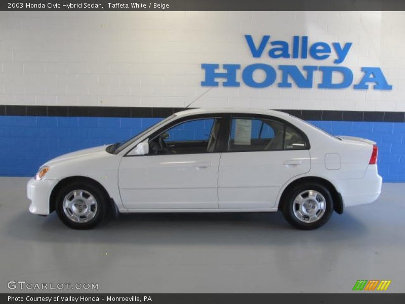 Taffeta White / Beige 2003 Honda Civic Hybrid Sedan