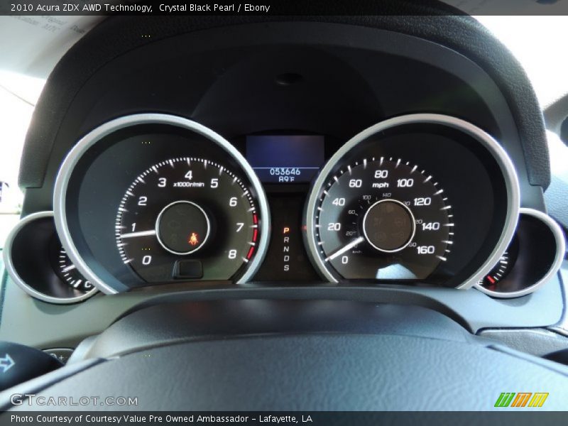 Crystal Black Pearl / Ebony 2010 Acura ZDX AWD Technology
