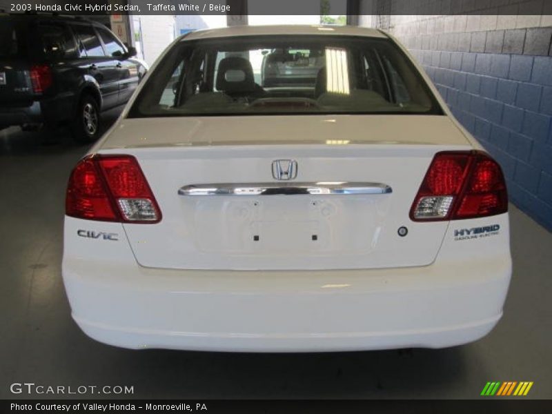Taffeta White / Beige 2003 Honda Civic Hybrid Sedan