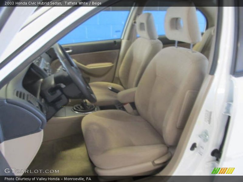 Taffeta White / Beige 2003 Honda Civic Hybrid Sedan