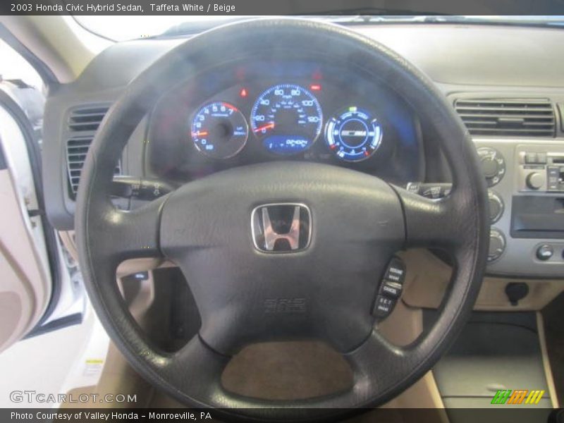 Taffeta White / Beige 2003 Honda Civic Hybrid Sedan
