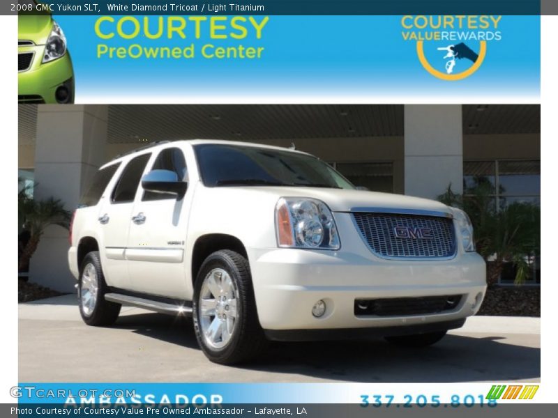 White Diamond Tricoat / Light Titanium 2008 GMC Yukon SLT