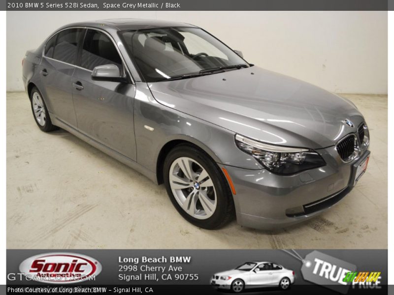 Space Grey Metallic / Black 2010 BMW 5 Series 528i Sedan