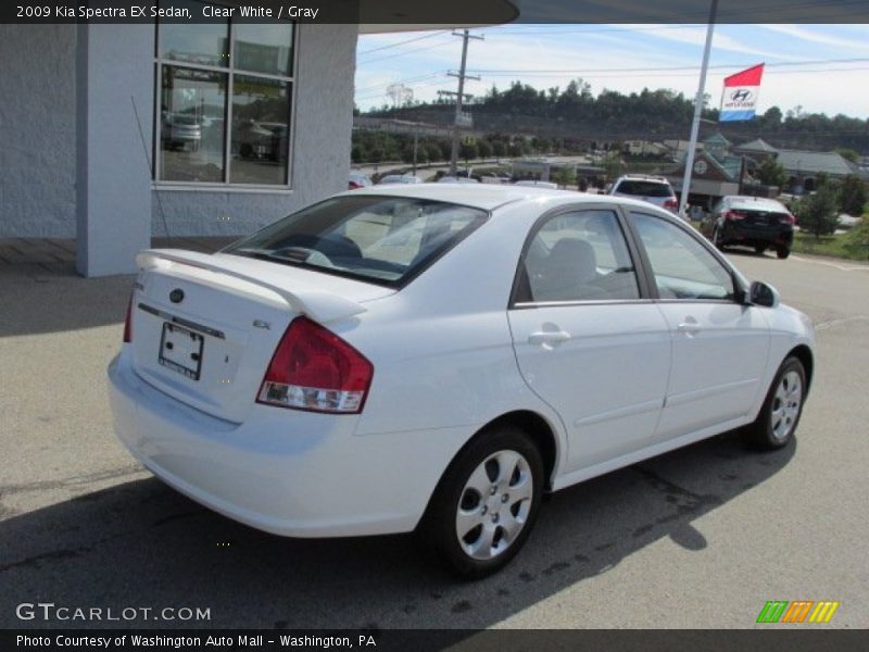 Clear White / Gray 2009 Kia Spectra EX Sedan