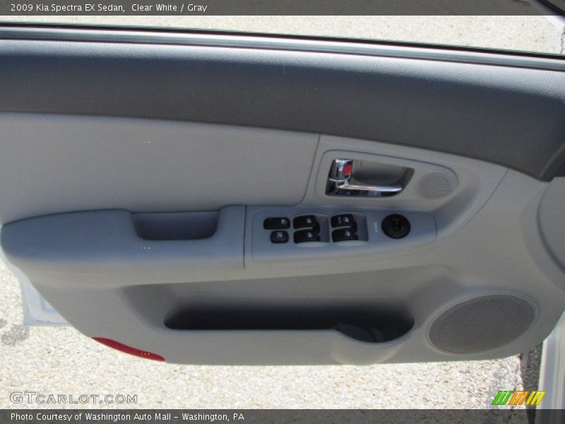 Clear White / Gray 2009 Kia Spectra EX Sedan